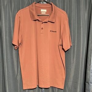 Men’s Columbia Burgundy Polo Shirt Classic Short-Sleeve